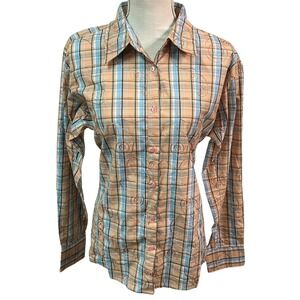 WRANGLER Cash Cowgirl Cut Ultimate‎ Riding Shirt Womens XL Wrinkle Free EUC